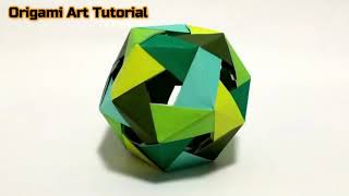 Tutorial How To Make Dodecahedron Origami Art   Easy Modular