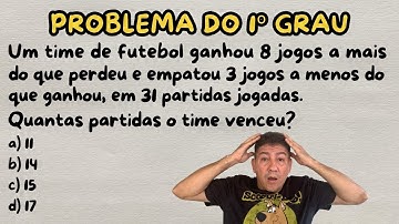 Problema de Matemática para Concursos com Equação - Prof Robson Liers
