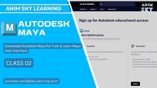 Class 02: Download Autodesk Maya for Free u0026 Learn Maya User Interface