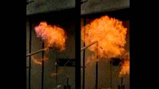 Effect of Irregular Gas Cloud Formation on Flame Spread - Slow Motion Explosion