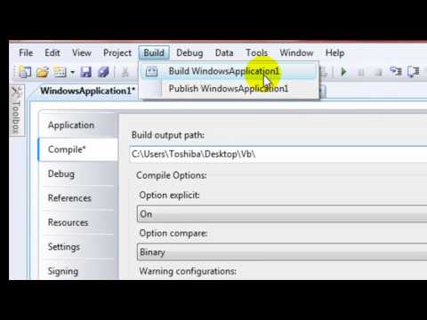 Render The Projict As .exe In VB