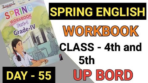 UP Board Class - 4th & 5th || Spring Workbook || Part - 1 || Revision ,day - 55