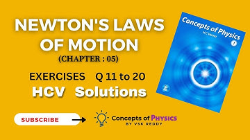 HC Verma solutions I Chapter 05 I Newton