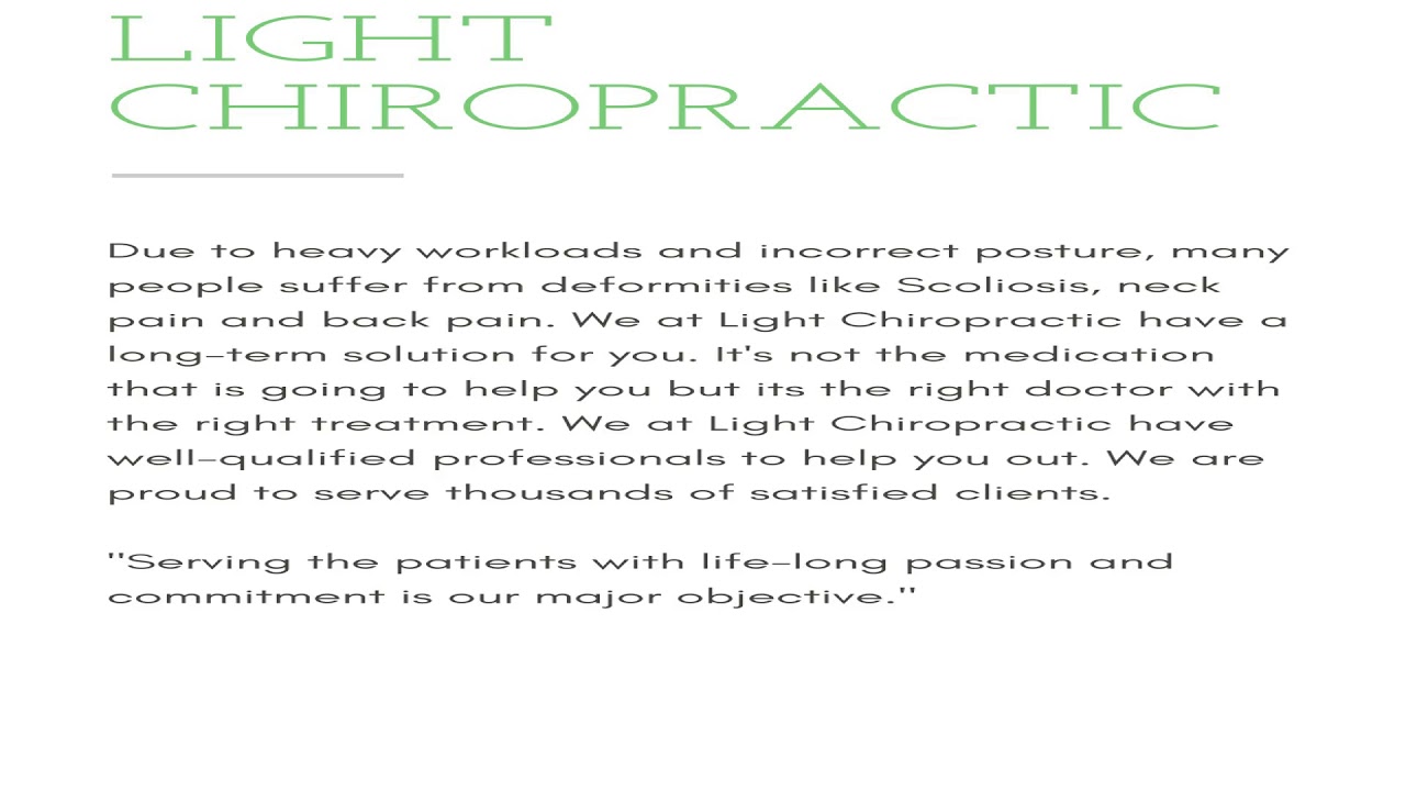 Light Chiropractic Singapore - Best Chiropractic Centre
