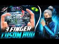 BEST 3 FINGER CUSTOM HUD 🤯 CODE 🇧🇷 BEST FREESTYLE 3 FINGER CUSTOM HUD IN FREE FIRE 