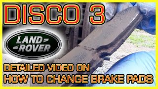 Land rover Discovery 3 Disco 3 front brake pad replacement lr3 front brakes disco 3 brake how to