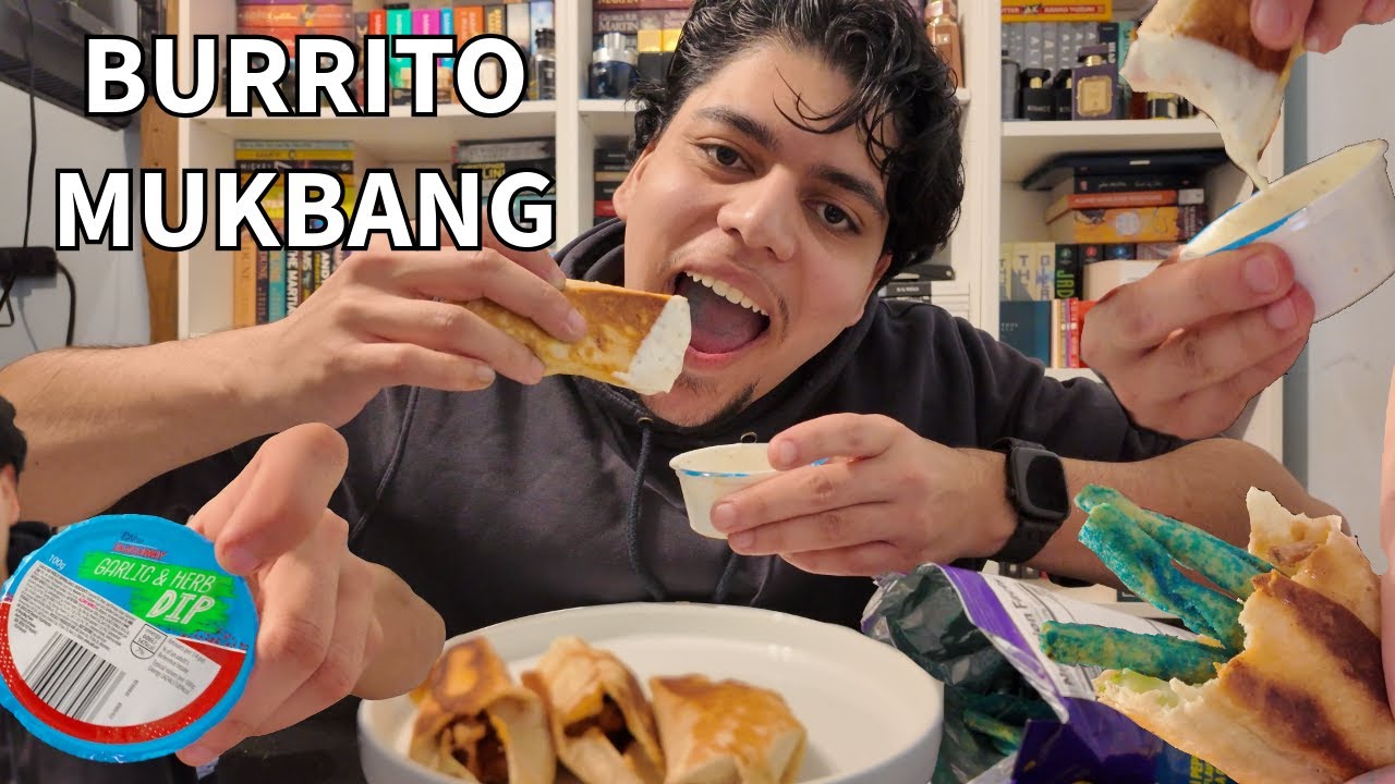 Звуки ASMR для мукбанга с куриным буррито