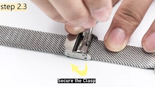 How to resize mesh watch band with Hook Buckle | Steps to use Hook Buckle