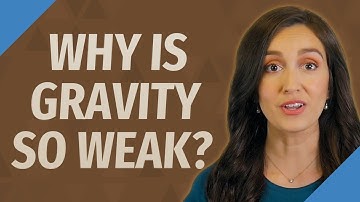 Why is gravity so weak?