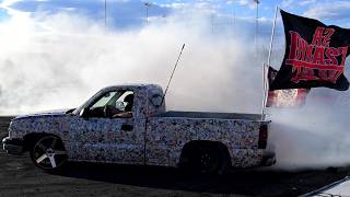AZ Dynasty Car Club Chevy Silverado Burnout Wars 4K UHD LS Fest West - Las Vegas NV