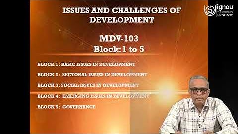 IGNOU Live Session on “Population and Development” for MADVS/ MDV-103 Students