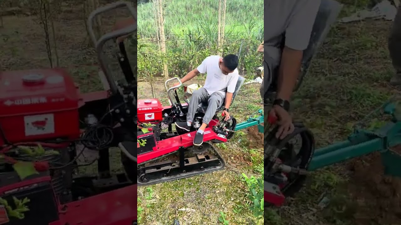 Passion fruit orchard rotary tiller orchard machinery greenhouse equipment crawler rotary tiller