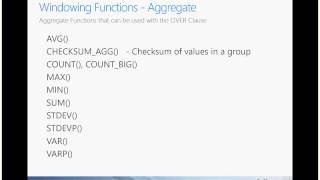 Simplifying And Improving Your SQL Queries with CTE's and Windowing Functions