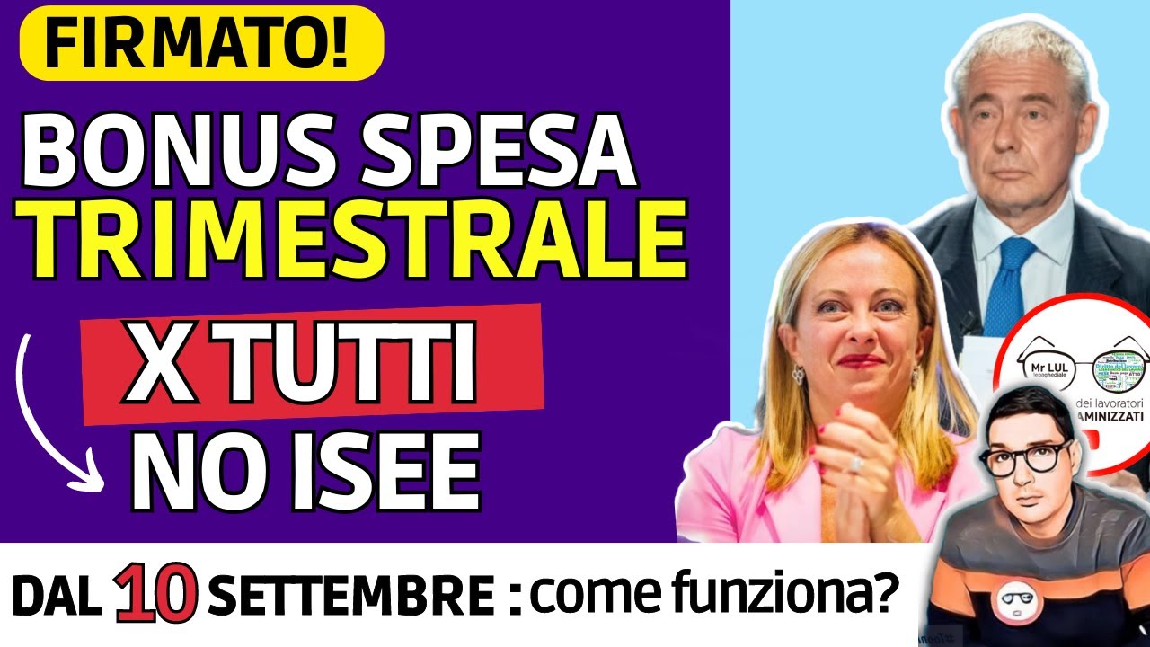 NUOVO❗ BONUS SPESA per TUTTI senza ISEE ✅ da SETTEMBRE TRIMESTRE ANTI INFLAZIONE FACCIAMO CHIAREZZA