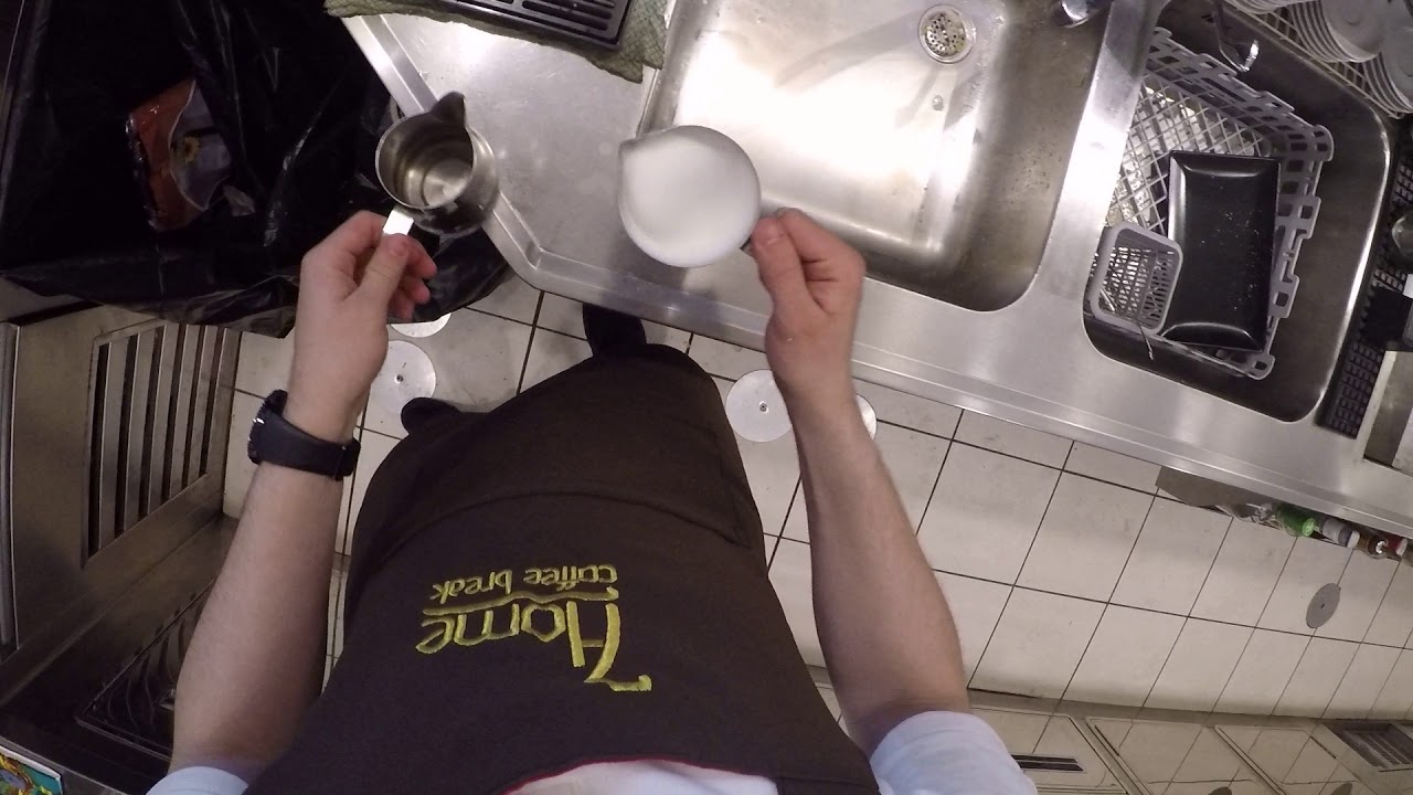 Barista en acción