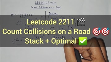 Count Collisions on a Road 🔥 | Leetcode 2211 | Stack Method + Optimal Greedy Approach | Dry Run