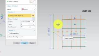 nx cad training toturials how to use pattern pattern command in sketching