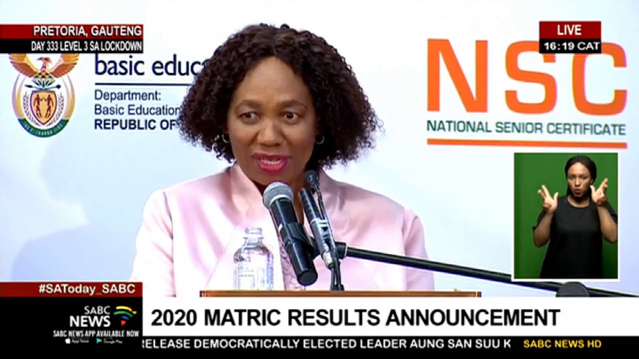 Minister Angie Motshekga Releases 2020 Matric Results Youtube [ 720 x 1280 Pixel ]