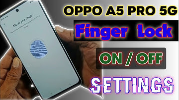 Oppo A5 pro 5g Fingerprint Lock Setup | How to enable Fingerprints on OPPO A5 Pro 5G