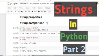 String Conversion | String Comparison | Properties | Python Programming 🔥🔥