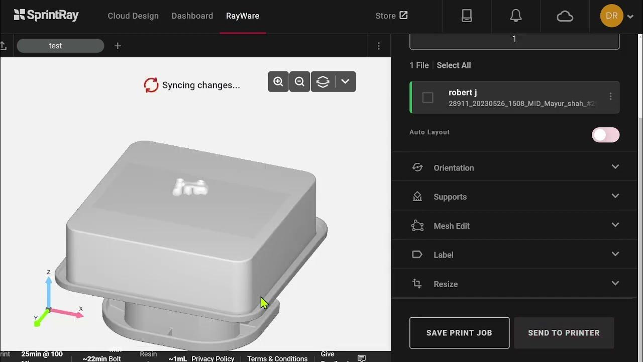 Troubleshooting 3D print fitment issues using SprintRay's Rayware Cloud YouTube