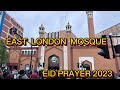 East london mosque  at whitechapel eid prayers 2023 crowd  maryam centre muslim london centre