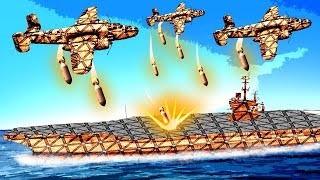 Massive Bomber Planes Destroy This Huge Aircraft Carrier in Forts!