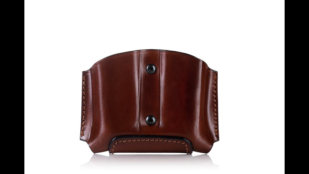 Product video Double Magazine Open Top OWB Leather Pouch with Retention Screw