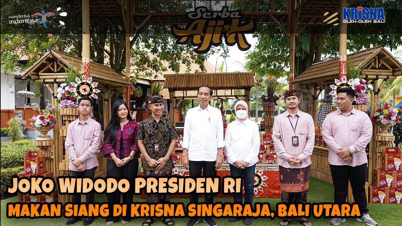 JOKO WIDODO PRESIDEN RI MAKAN SIANG DI KRISNA SINGARAJA , BALI UTARA