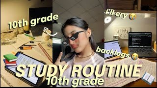 PRODUCTIVE STUDY ROUTINE | backlogs, test, class 10th