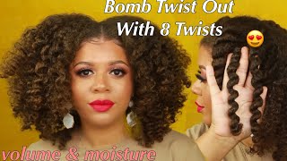 How To Get A Bomb Twist Out With 8 Twists | Natural Hair Styles