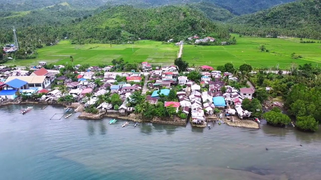 Barangay Nahulid aerial view video 