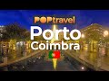 Walking around Christmas Lights in PORTO & COIMBRA / Portugal 🇵🇹- 4K 60fps (UHD)