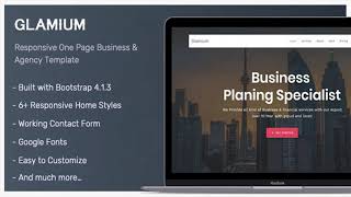 Glamium - Responsive Multipurpose HTML5 Template | Themeforest Website Templates and Themes