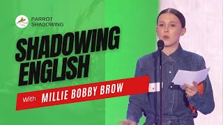 Full Listen and Repeat with Millie Bobby Brown | Shadowing English Exercise Update
