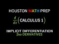 Implicit Differentiation (Second Derivatives)