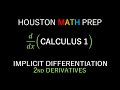 Implicit Differentiation and Second Derivatives Quiz