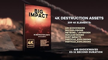 Big Impact - 4K Destruction Assets / /#cgi #vfx #3d #blender #fusion #aftereffects #assets #free
