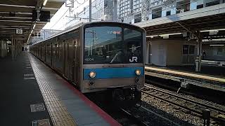 JR西日本奈良線205系NE408編成(205-1004)みやこ路快速奈良行きが発車。京都駅