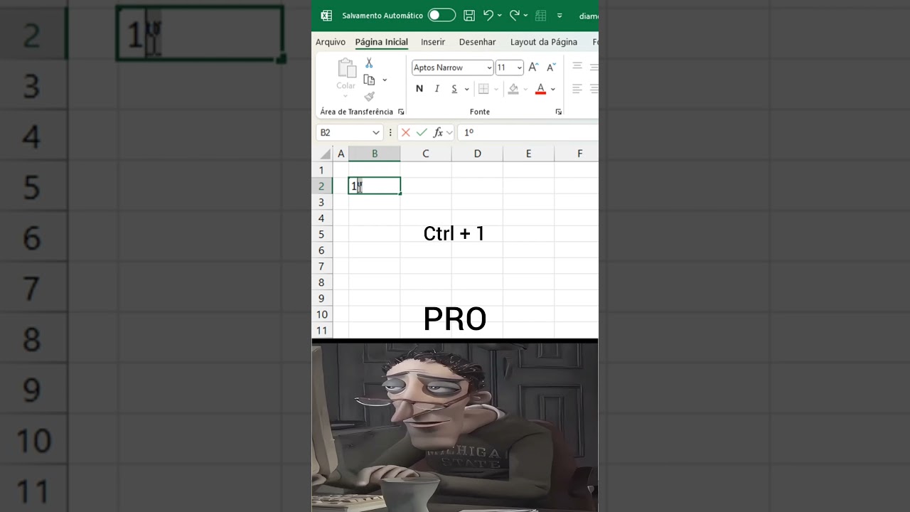 Comando Subscrito no Excel!