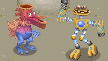 Wubbox and Wublins on Composer Island (My Singing Monsters)