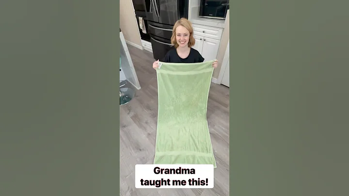 Grandma’s towel folding hack #hack #homedecor