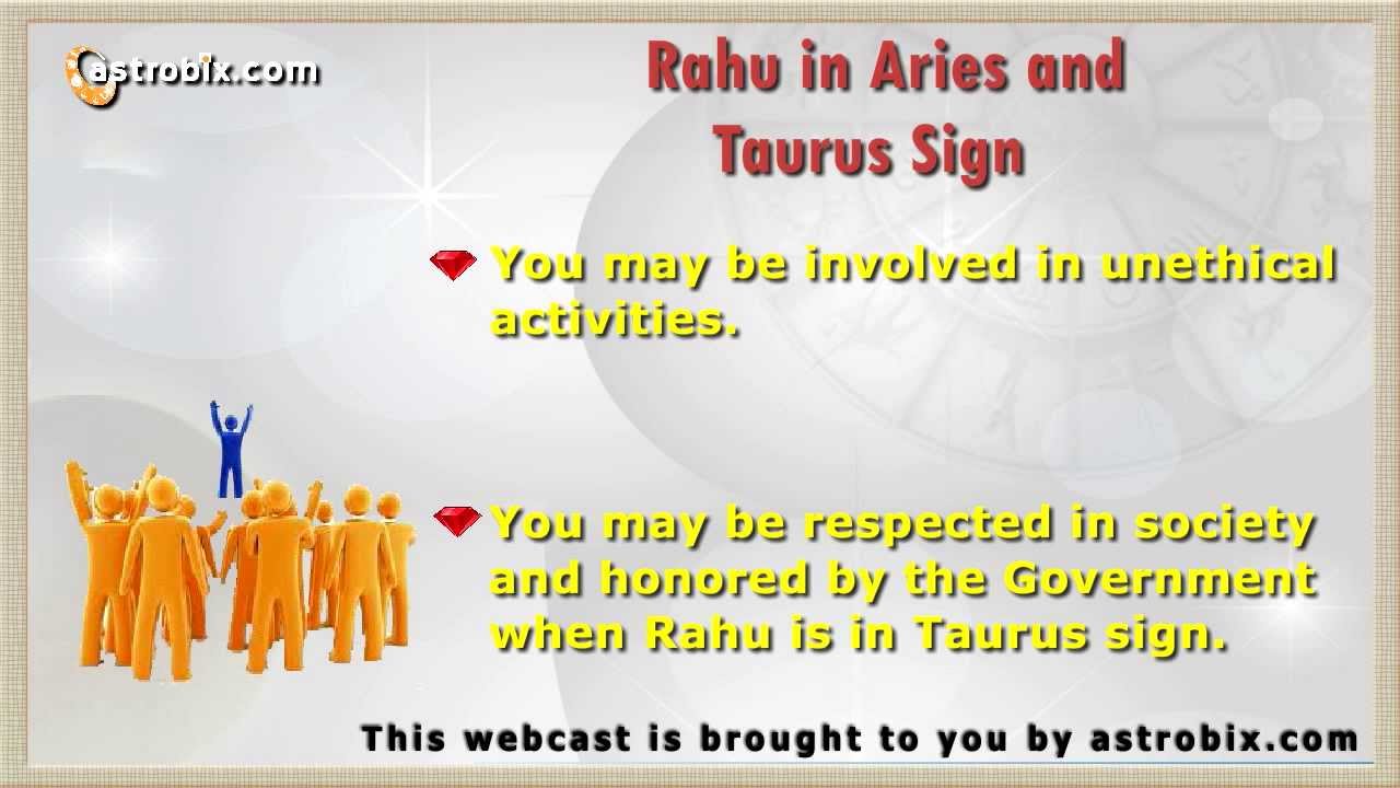 Rahu in Different Signs - Rahu's Effects in Different Astrological