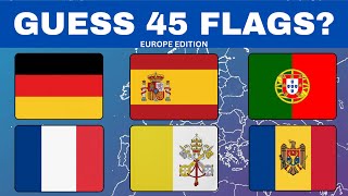 Guess 45 Flags ๐ | Europe Edition | Can You Get All Right? | QuickQuiz Pop