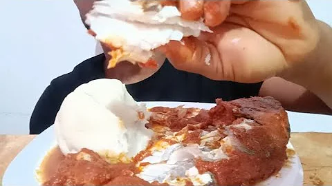 asmr mukbang eating spicy tilapia fish pepper soup with fufu