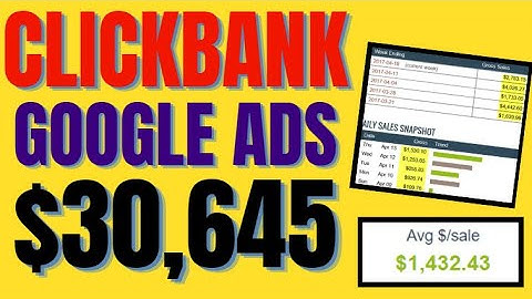 Clickbank Google Ads For Beginners - $1000 a Day Tutorial Step By Step