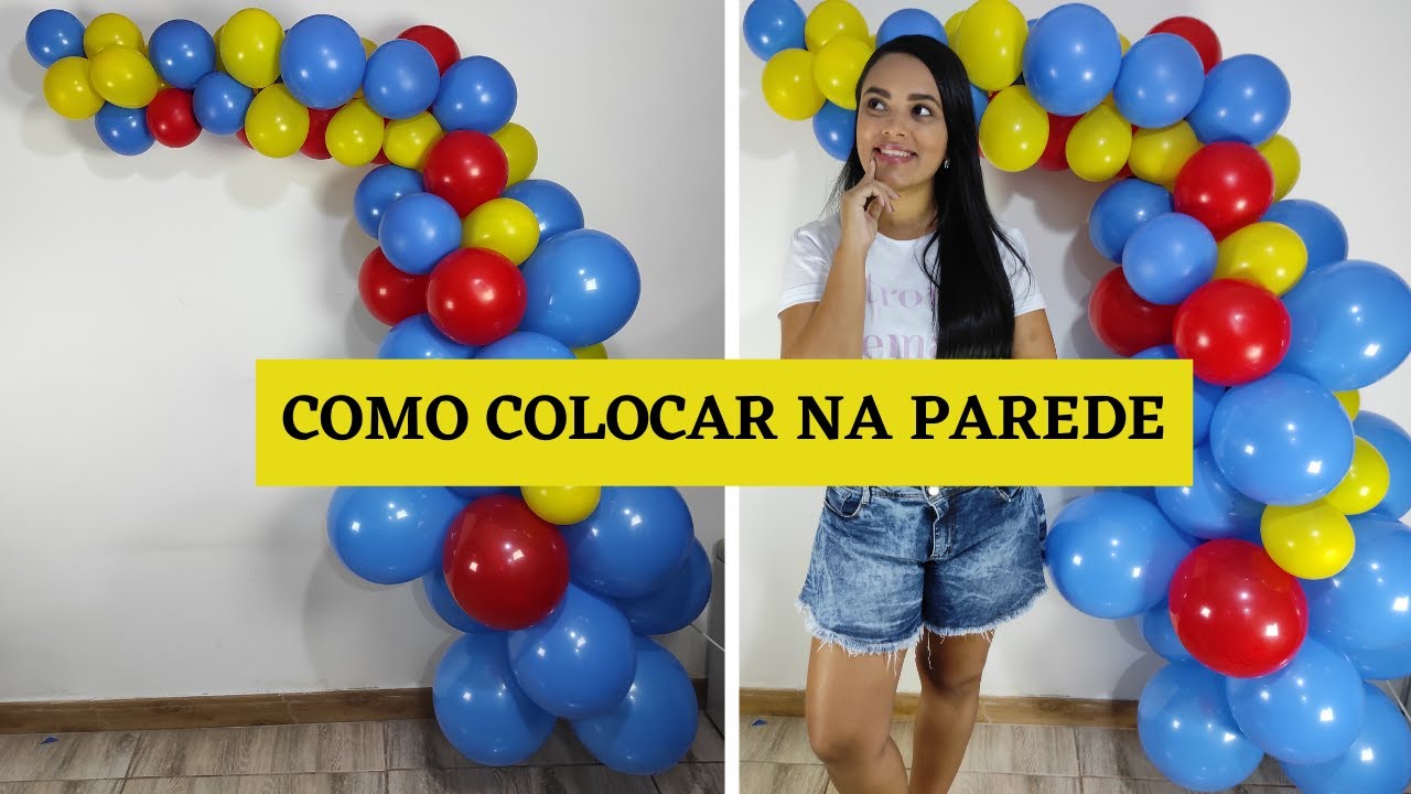 COMO COLOCAR ARCO DE BALÕES NA PAREDE SEM SUPORTE