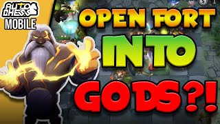 Open fort... INTO GODS?! This actually WORKS? [High Level Open Fort Strategy] | Auto Chess