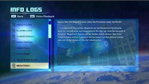 Transformers Devastation All Info Logs