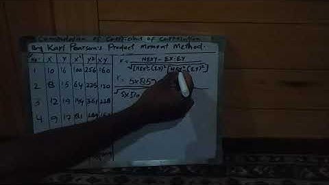 Co-efficient of correlation by Kral Pearson